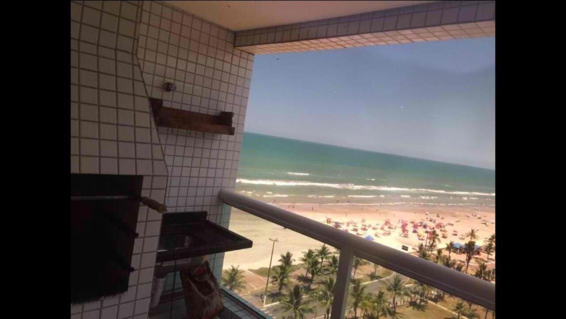 Apto Varanda Gourmet Frente Ao Mar Praia Grande (Santos) Exteriör bild